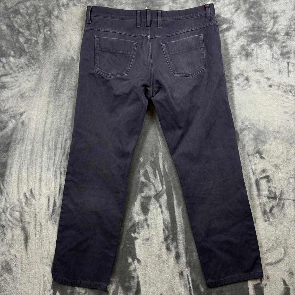 Gucci Pants Mens 52 Navy Blue Web Stripe Straight Leg Made in Italy